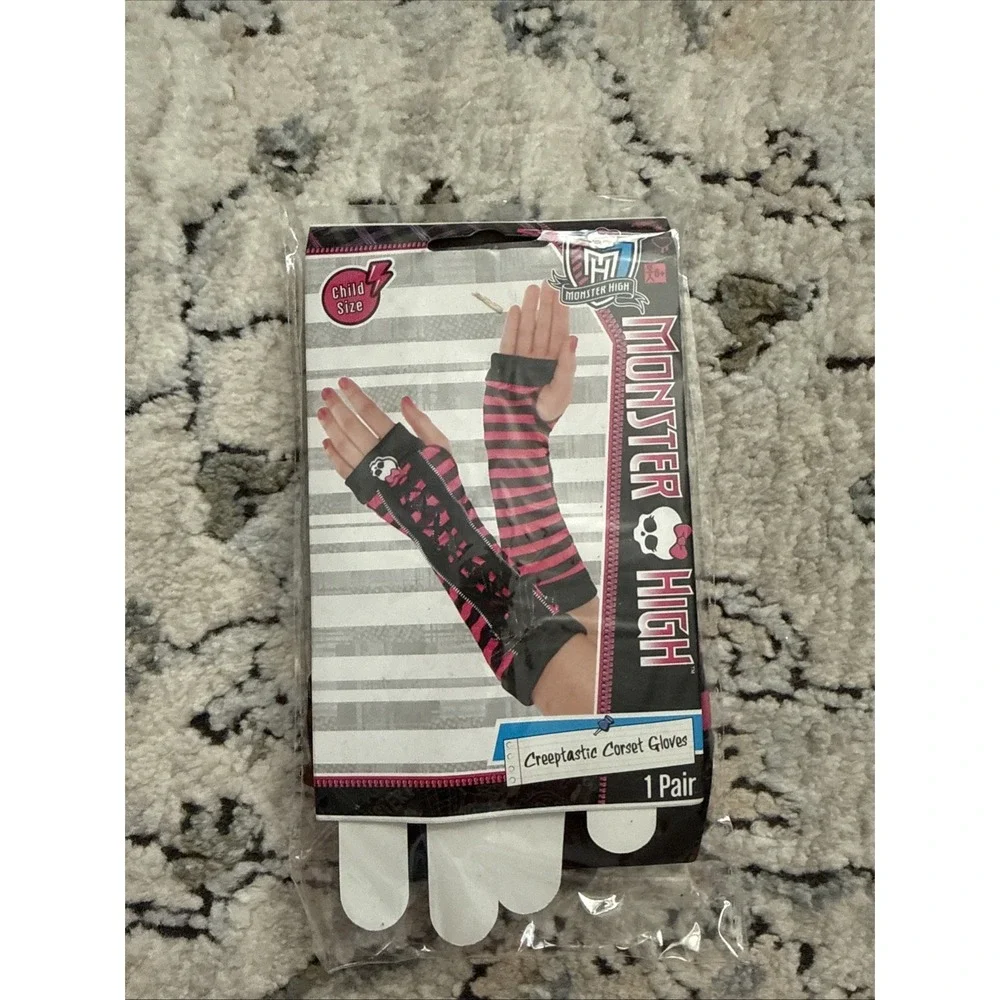 Monster High Creeptastic Corset Childs Gloves Fingerless  Ages 6+ 2014